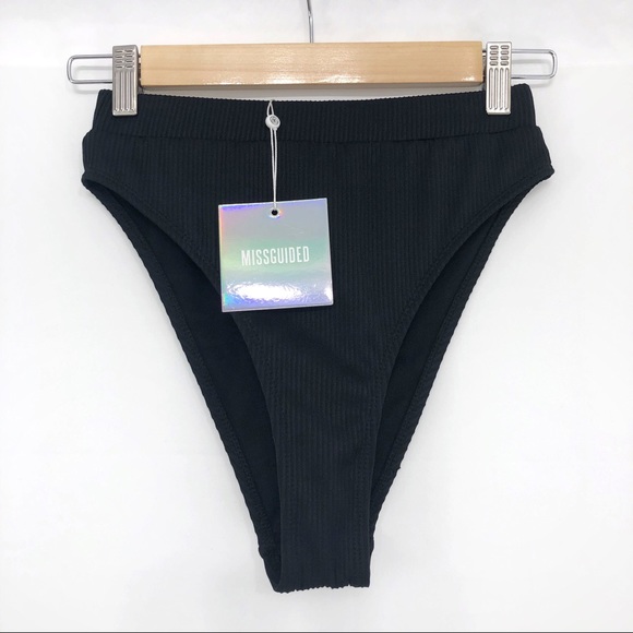 Missguided Other - NWT MISSGUIDED Ribbed High Leg Brief Black 4